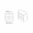Bowery Hill Modern Wood 5-Tier Shoe Rack in White and Brown Finish