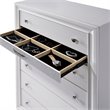 Bowery Hill 5 Drawers Contemporary Solid Wood Chest in White