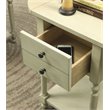 Bowery Hill Transitional Wood Drop-Leaf Side Table in Antique White