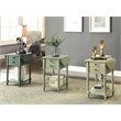 Bowery Hill Transitional Wood Drop-Leaf Side Table in Antique White