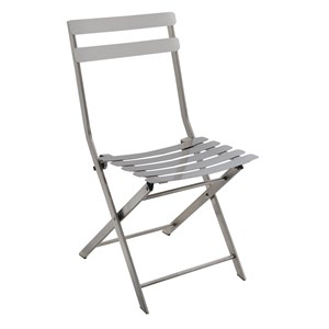 Bowery Hill Metal Folding Side Chair in Gun Metal (Set of 2)