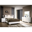 Bowery Hill 2-Drawer Modern Wood Nightstand with USB Outlet in White
