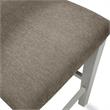 Bowery Hill Rustic Fabric Padded Pub Chair in White (Set of 2)