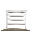 Bowery Hill Rustic Fabric Padded Pub Chair in White (Set of 2)