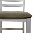 Bowery Hill Rustic Fabric Padded Pub Chair in White (Set of 2)