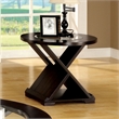 Bowery Hill Contemporary 3-Piece Glass Coffee Table Set in Espresso