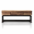 Bowery Hill Metal 4-Piece Entertainment Center in Black Finish