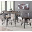 Bowery Hill Metal Counter Stool in Dark Bronze Finish (Set of 2)