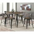 Bowery Hill Metal Counter Stool in Dark Bronze Finish (Set of 2)