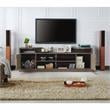 Bowery Hill Rustic Wood 72-Inch TV Stand in Chestnut Brown Finish