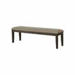 Bowery Hill Transitional Wood Padded Dinning Bench in Espresso