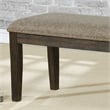 Bowery Hill Transitional Wood Padded Dinning Bench in Espresso