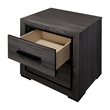 Bowery Hill 2-Drawer Contemporary Wood Nightstand in Gray/Black