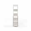 Bowery Hill Contemporary Metal 4-Shelf Bookcase in Chrome Finish