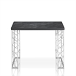 Bowery Hill Modern Metal Console Table in Black and Chrome Finish