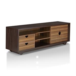 Bowery Hill 2-Drawer Modern Wood TV Stand for TVs up to 70&quot in Brown