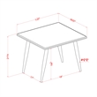 Bowery Hill Mid-Century Wood 3-Piece Coffee Table Set in Gray Finish