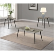 Bowery Hill Mid-Century Wood 3-Piece Coffee Table Set in Gray Finish
