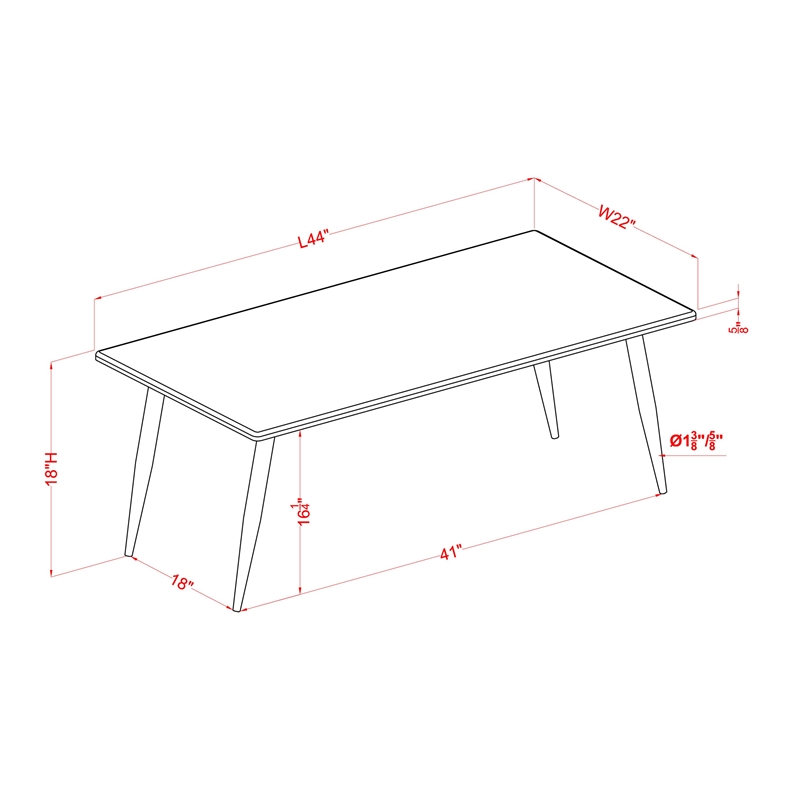 Bowery Hill Wood 3-Piece Coffee Table Set in Natural Tone Finish
