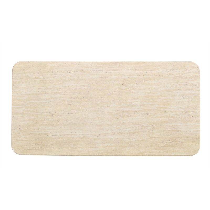 Bowery Hill Wood 3-Piece Coffee Table Set in Natural Tone Finish