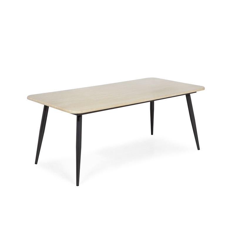 Bowery Hill Wood 3-Piece Coffee Table Set in Natural Tone Finish