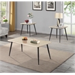 Bowery Hill Wood 3-Piece Coffee Table Set in Natural Tone Finish