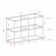 Bowery Hill Contemporary Metal 2-Shelf Console Table in Champagne Finish