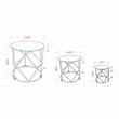 Bowery Hill Contemporary Wood 3-Piece Nesting Tables in White