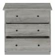 Bowery Hill Transitional Wood 3-Drawer Chest in Gray Oak Finish