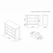 Bowery Hill Transitional Wood 3-Drawer Chest in Gray Oak Finish