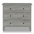 Bowery Hill Transitional Wood 3-Drawer Chest in Gray Oak Finish