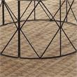 Bowery Hill Industrial Wood Round Coffee Table in Walnut Finish