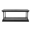 Bowery Hill Wood 1-Shelf Coffee Table in Antique Gray Finish