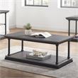 Bowery Hill Wood 1-Shelf Coffee Table in Antique Gray Finish