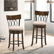 Bowery Hill Wood 29-Inch Swivel Bar Stool in Oak Finish (Set of 2)