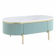 Bowery Hill Contemporary Wood 1-Drawer Coffee Table in Green