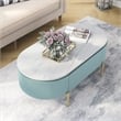 Bowery Hill Contemporary Wood 1-Drawer Coffee Table in Green