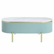 Bowery Hill Contemporary Wood 1-Drawer Coffee Table in Green