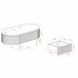 Bowery Hill Contemporary Wood 1-Drawer Coffee Table in Green
