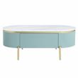 Bowery Hill Contemporary Wood 1-Drawer Coffee Table in Green