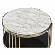 Bowery Hill Contemporary Metal 1-Shelf Coffee Table in Brass