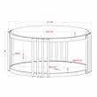 Bowery Hill Contemporary Metal 1-Shelf Coffee Table in Brass