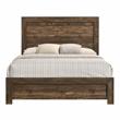 Bowery Hill Farmhouse Chipboard with Paper/MDF Wood Full Panel Bed in Walnut
