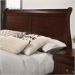 Bowery Hill Transitional Solid Wood Cal King Sleigh Bed in Cherry