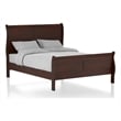 Bowery Hill Transitional Solid Wood King Sleigh Bed in Cherry