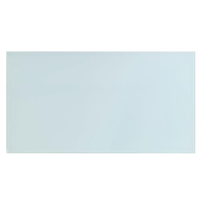 Bowery Hill Glam Glass Top Coffee Table in White and Silver Finish