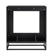 Bowery Hill Engineered Wood Smart Electric Fireplace in Black