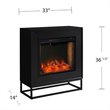 Bowery Hill Engineered Wood Smart Electric Fireplace in Black