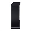 Bowery Hill Engineered Wood Marble Electric Fireplace in Black
