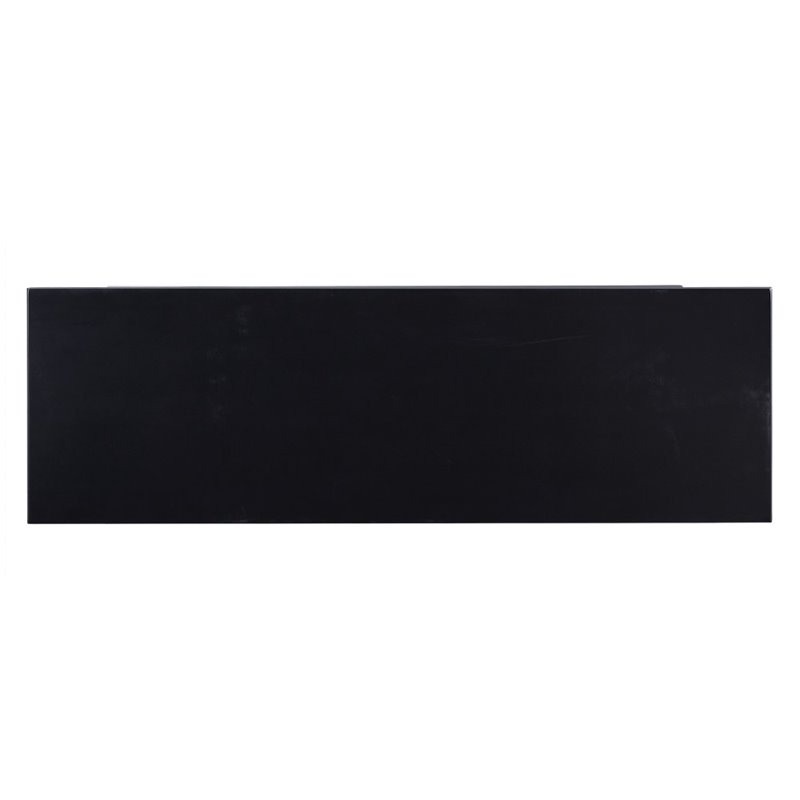 Bowery Hill Engineered Wood Marble Electric Fireplace in Black